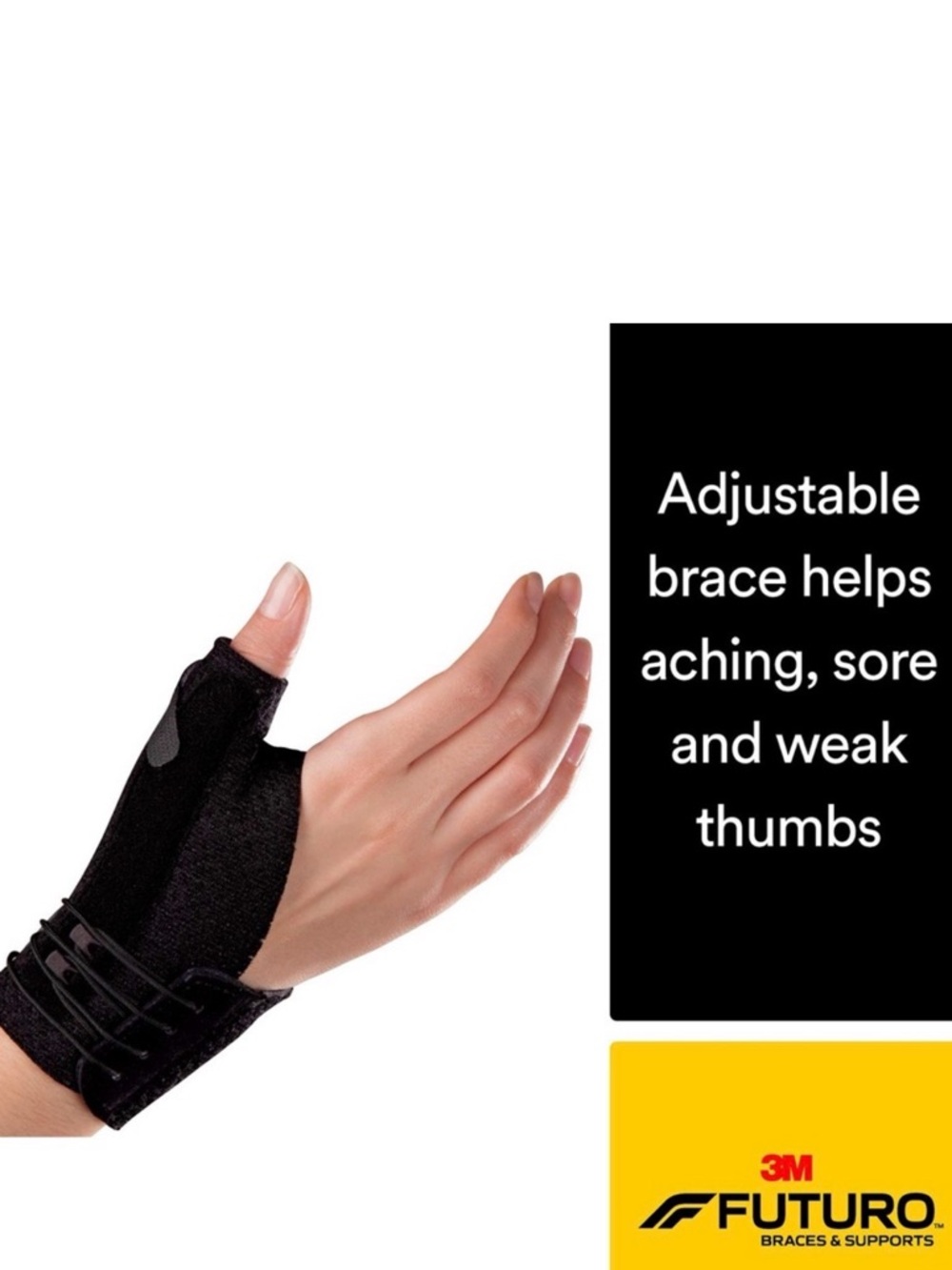 FUTURO Black Adjustable Thumb Support Wrist Brace